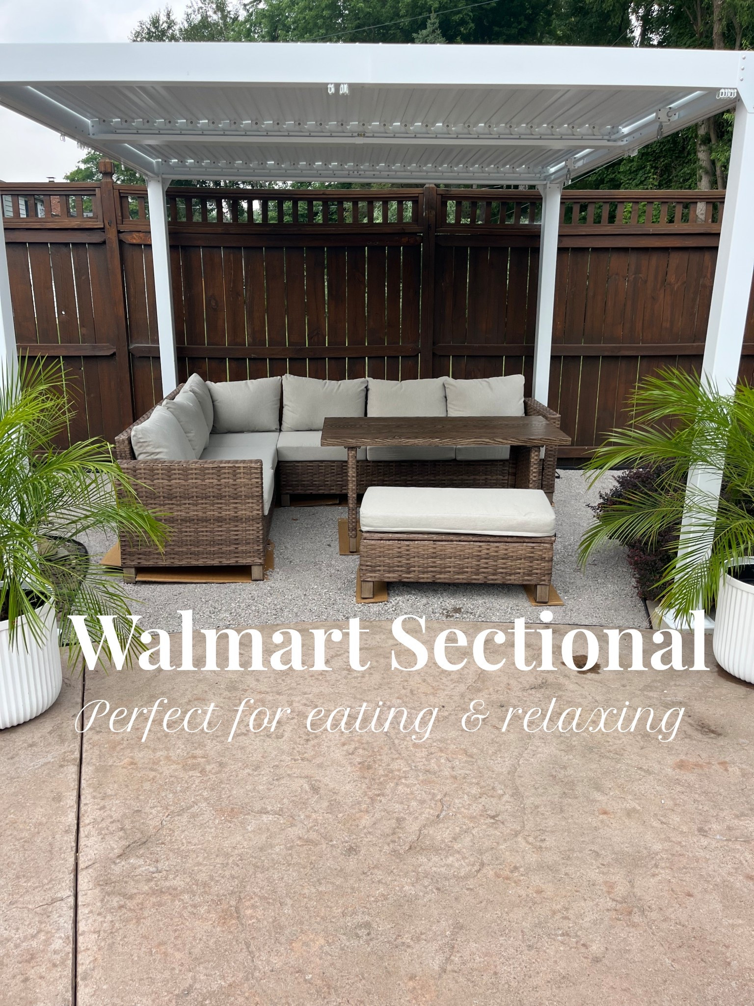 This Walmart outdoor sectional is giving me all the cozy backyard vibes. 

Stylish and budget friendly.

On-sale! 

#walmarthome #walmart #outdoorsectional

#LTKSeasonal #LTKHome #LTKStyleTip