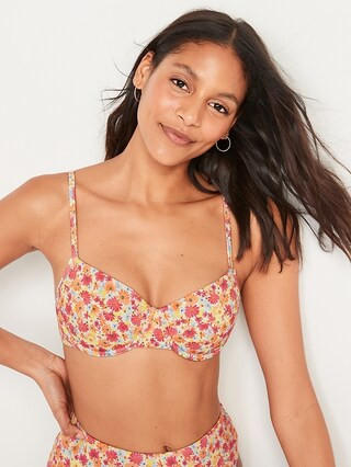 Piqué Underwire Bikini Swim Top for Women | Old Navy (US)