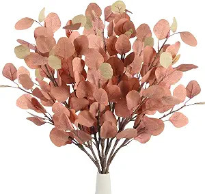 HUAESIN 4 Pcs Artificial Eucalyptus Branches Silver Dollar Eucalyptus Stems Fall Branches for Hom... | Amazon (US)