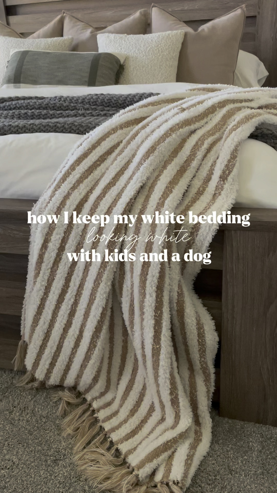 ✨HOW I KEEP MY WHITE BEDDING WHITE✨

Most people think having white bedding with kids and pets is impossible. Well I’m here to tell you it’s not! That being said, there are some tricks that help!

1. I use @branchbasics oxygen powder and concentrate. This is such a power duo! I can’t recommend their products enough! They are EWG verified and fragrance free which makes it safe for babies and pets! (Stay tuned for a discount at the bottom)
2. I absolutely love @mollys_suds laundry powder! It keeps all my laundry clean, is rated a 1 on EWG and it doesn’t cause the sludge build up in my washer like liquid detergents do 🙌🏻
3. Sometimes I will add a couple of drops of lemon essential oil for extra cleaning power and freshness! 
4. Washing on at least a warm temperature is key! If your fabric allows for hotter go for it, but mine requires warm water and a gentle cycle. 
5. I wash my sheets frequently. White does take more upkeep than other darker colors, but honestly the fact that I have fresh sheets weekly is not something I mind (especially with my new washer and dryer)!

Hope these tips are helpful and if you’ve always wanted to have white bedding like I did, don’t let your kids or pets stop you! 🙌🏻

Use this link for $10 off your order at Branch Basics! 
http://branchbasics.refr.cc/annaliska (Also linked in bio)

Highly recommend their starter kit for the most bang for your buck and switching over to cleaner products. Love that you can do so much with one concentrate! 🙌🏻

#LTKVideo #LTKFindsUnder50 #LTKHome