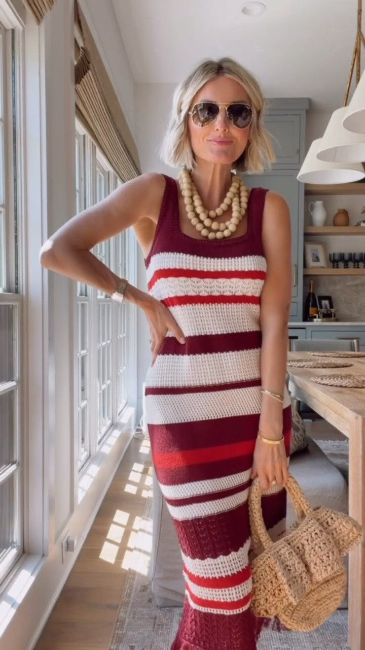 How fun is this striped dress?! This would be perfect for the beach during Memorial Day or July 4th! Wearing S! Loverly Grey, Target, Memorial Day outfit, July 4th outfit, resort wear, vacation looks

#LTKootd #LTKSeasonal #LTKTravel