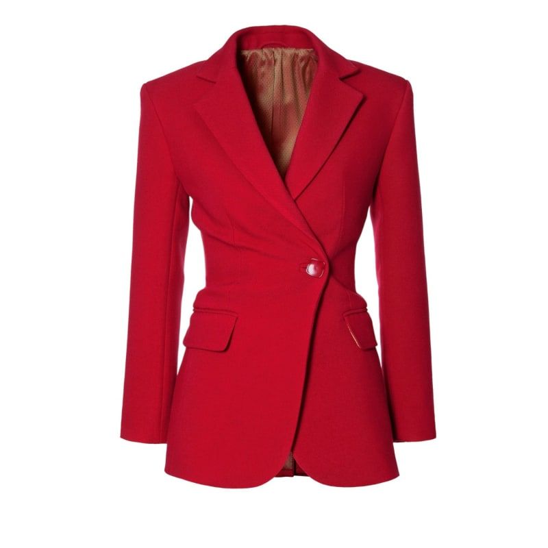 Isabella Lipstick Red Blazer | Wolf and Badger (Global excl. US)