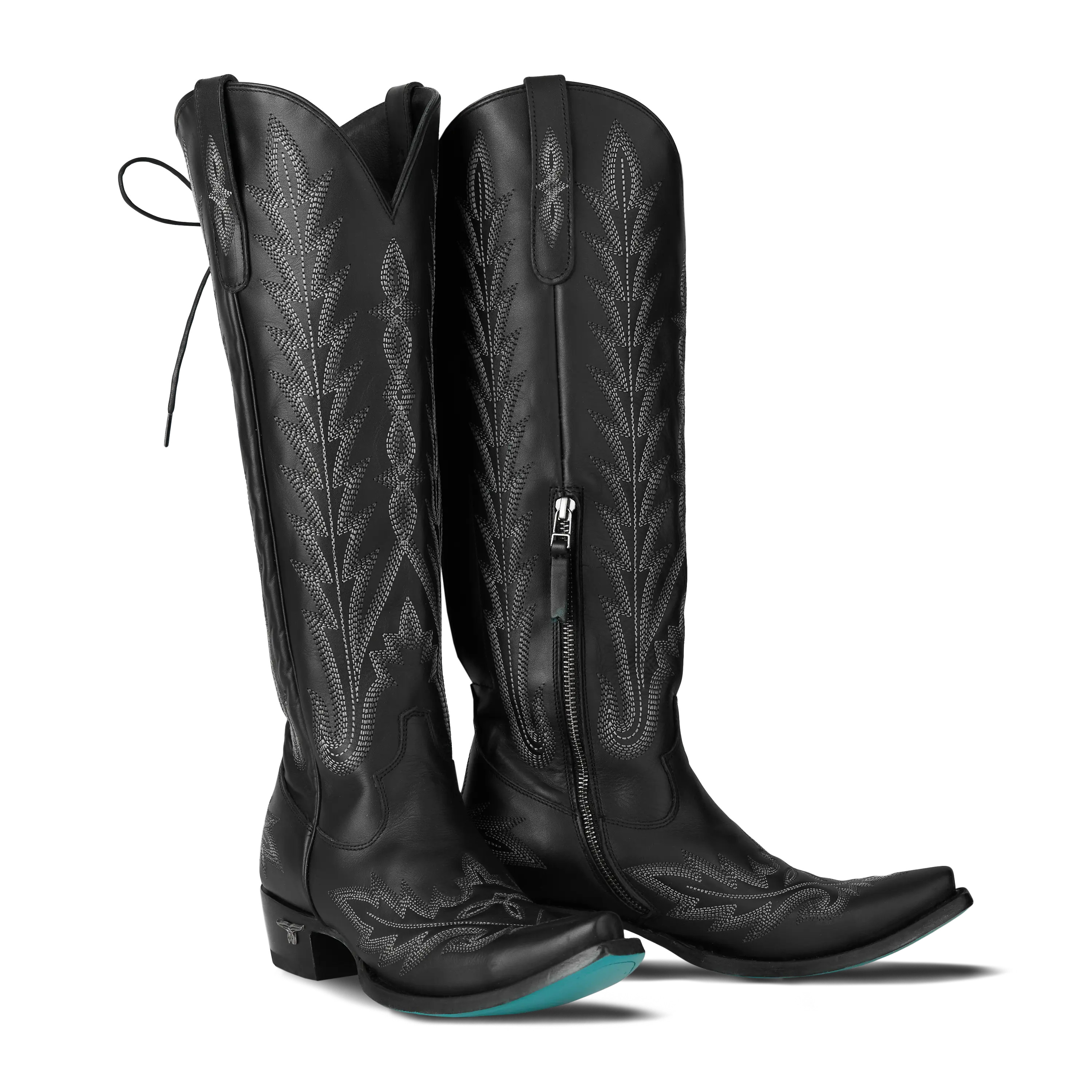 Lexington Knee High Corset - Jet Black | Lane Boots
