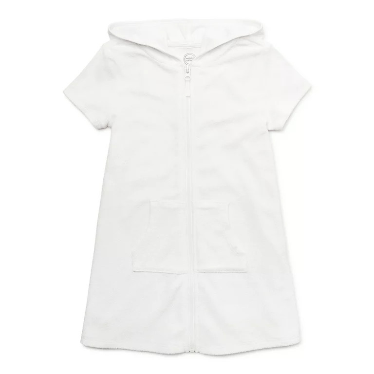 Wonder Nation Girls Hooded Swim Cover Up, Sizes 4-18 & Plus | Walmart (US)