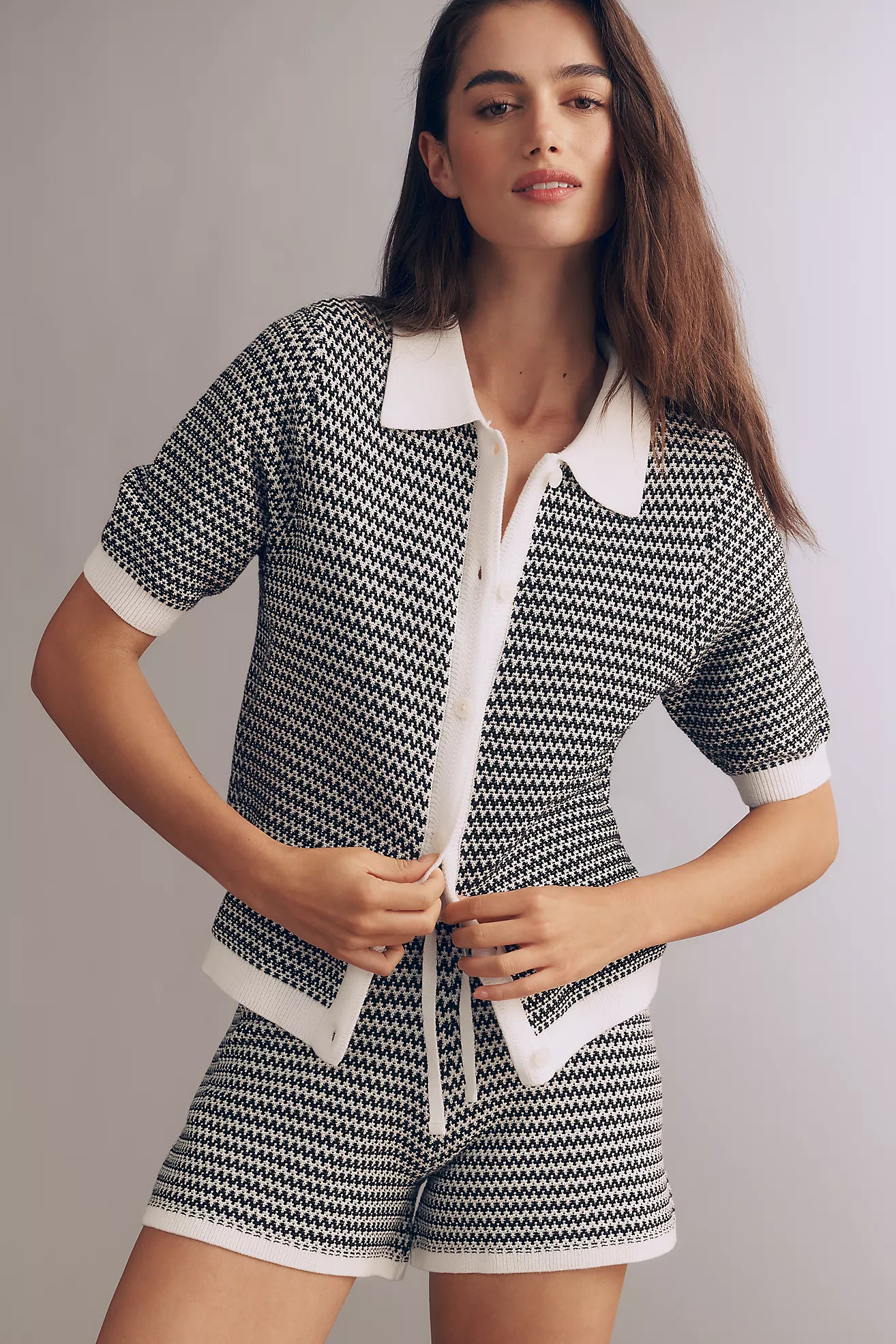 Varley Gaelle Cotton Knit Button Front Top | Anthropologie (US)