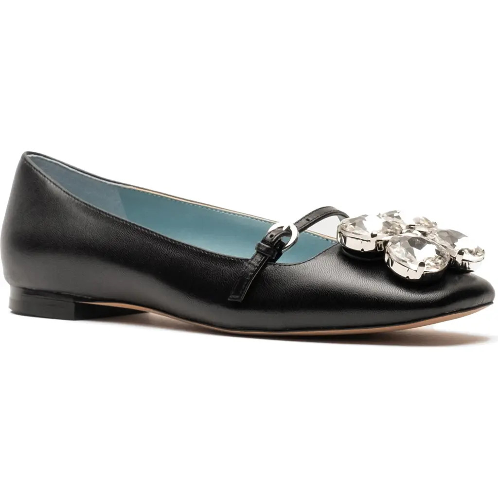 Frances Valentine Josephine Crystal Embellished Flat in Black at Nordstrom, Size 11 | Nordstrom