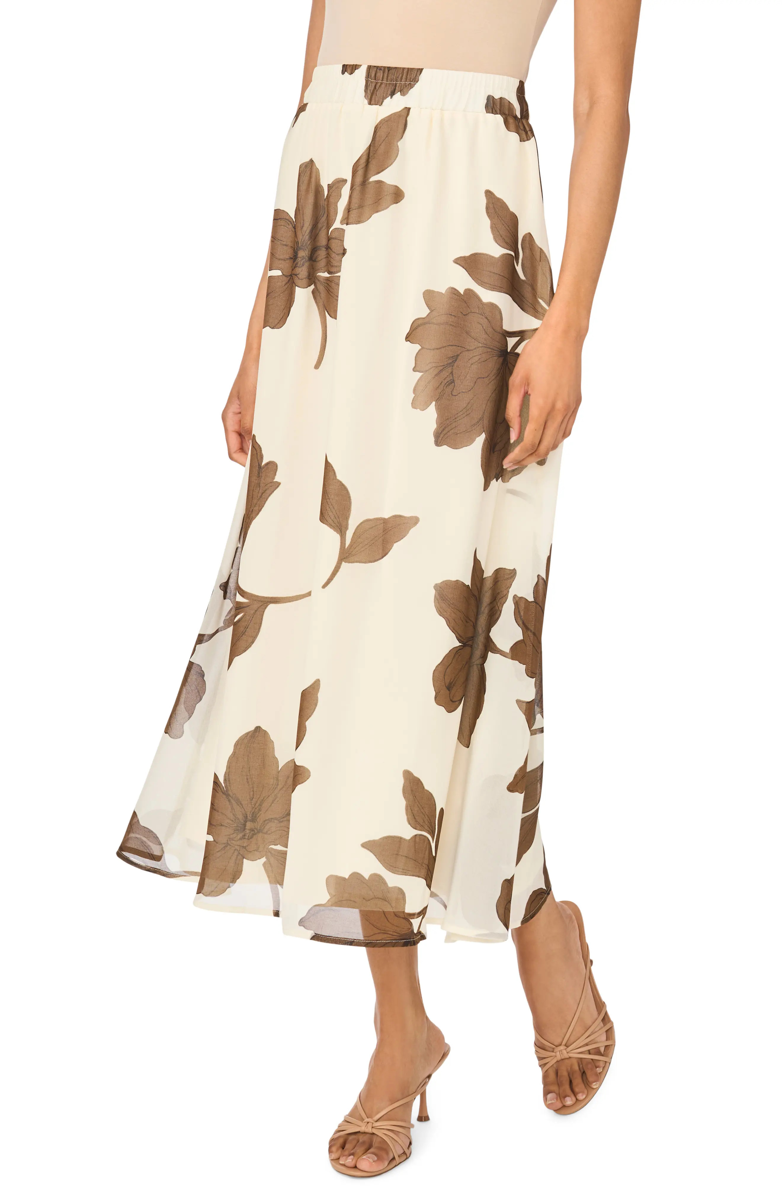 Halogen\u00ae Floral Print Maxi Skirt (Women) | Nordstromrack | Nordstrom Rack