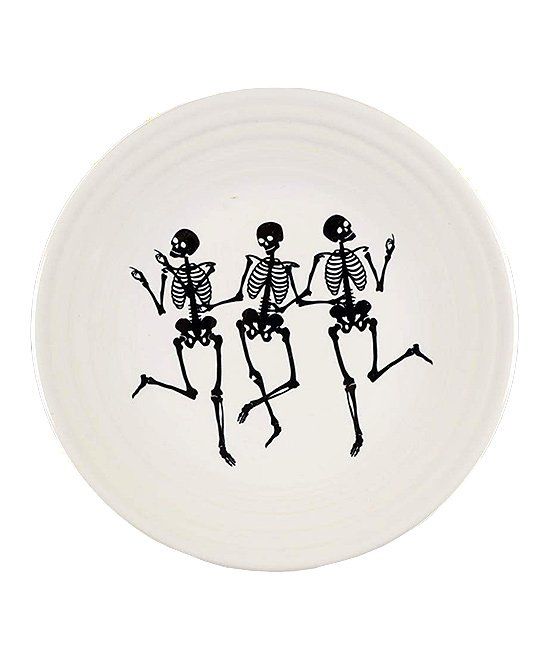 Black & White Skeleton Trio Luncheon Plate | Zulily