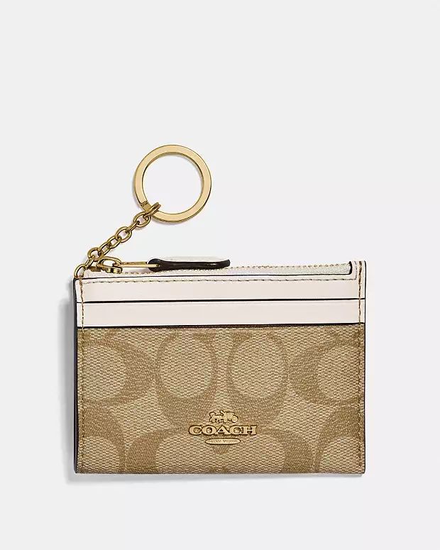 Mini Skinny Id Case In Signature Canvas | Coach Outlet
