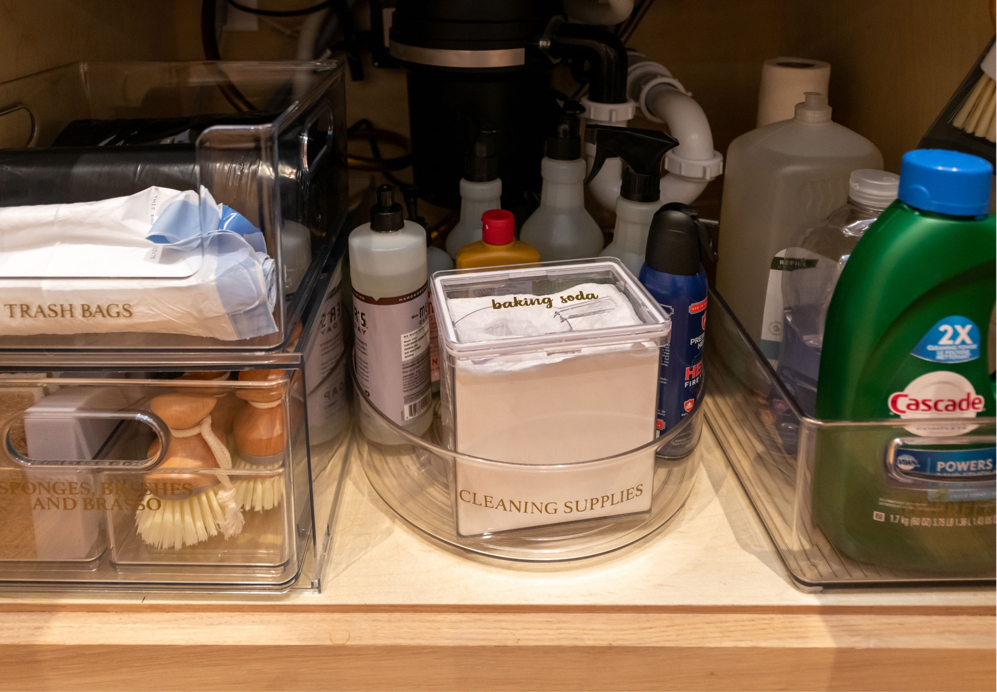 Under the sink organization at the Wandering Meadows! Organized by Graceful Spaces 

#LTKfamily #LTKhome #LTKkids