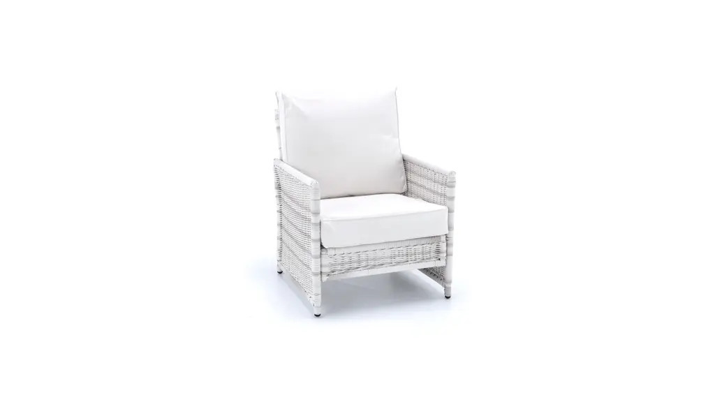 Better Homes & Gardens Paige Outdoor Wicker Stationary Lounge Chairs, Set of 2, White | Walmart (US)