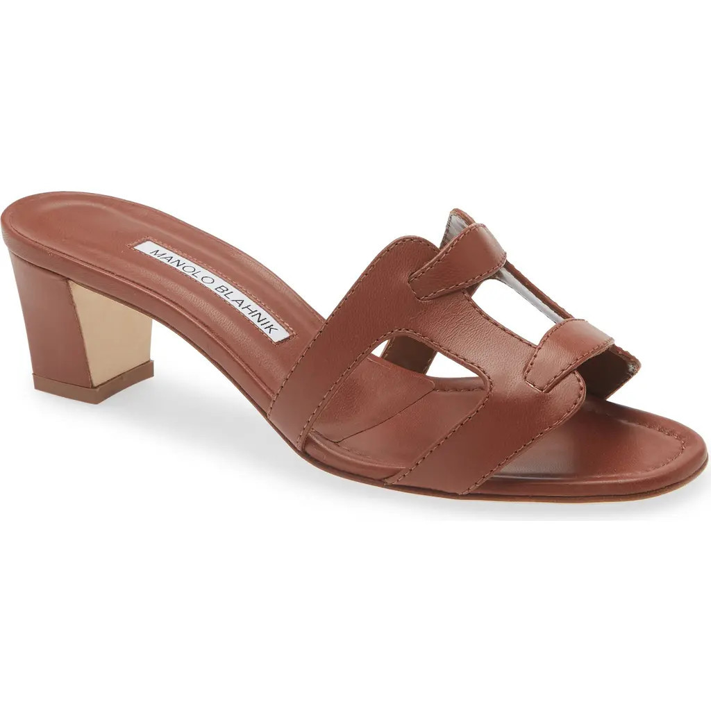 Manolo Blahnik Grellanu Sandal in Brown at Nordstrom, Size 8.5Us | Nordstrom