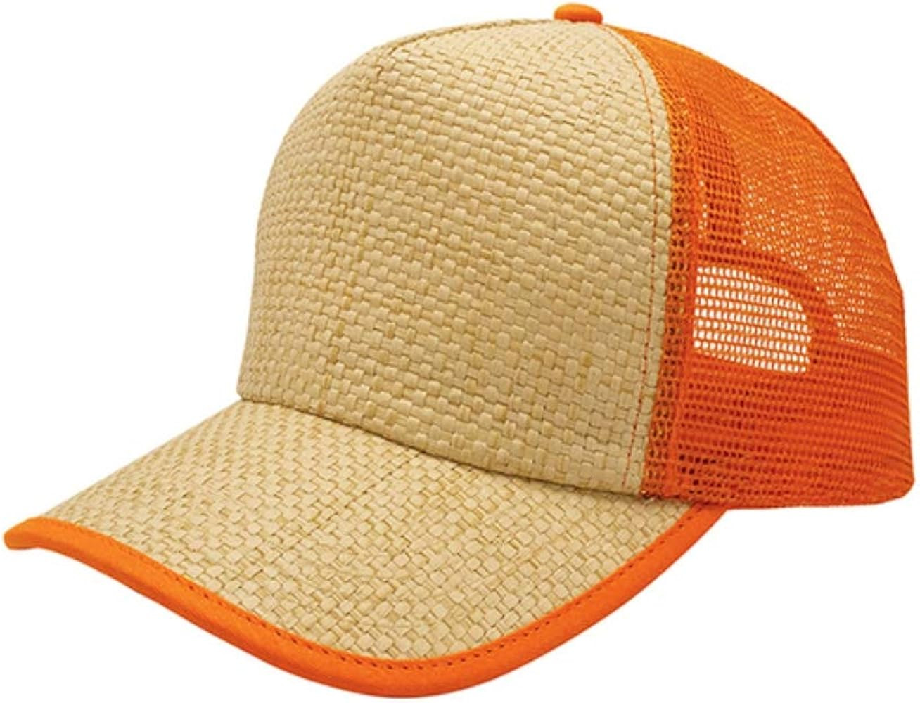 Two Tone Toyo Straw Mesh Adjustable Trucker Baseball Cap Newsboy Beret Fedora (Paper Straw Natura... | Amazon (US)