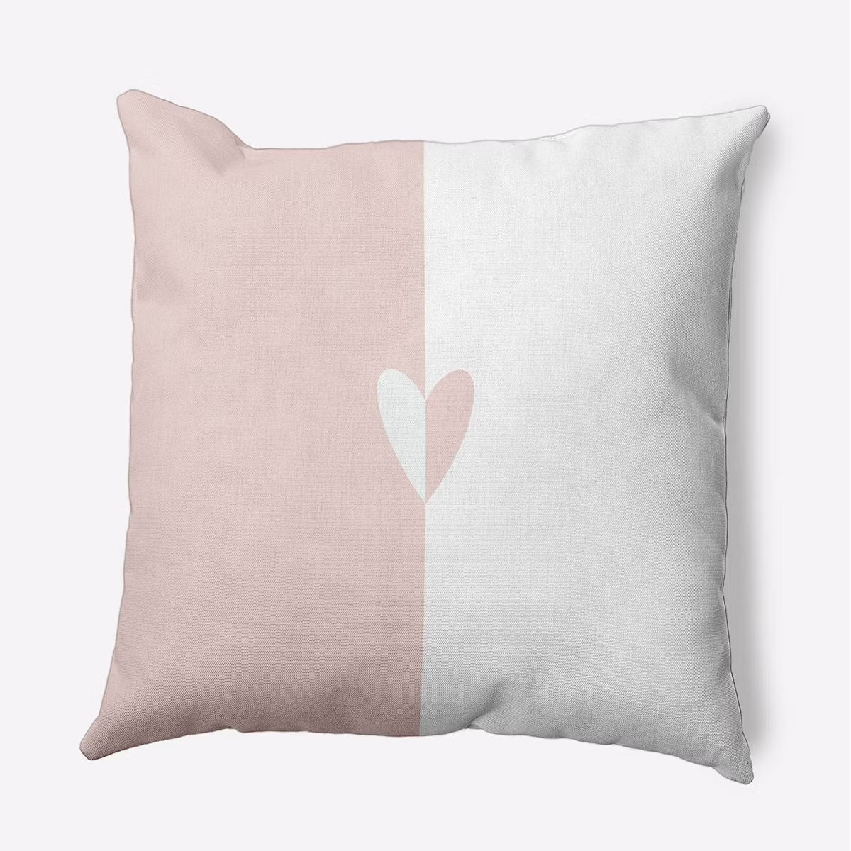16"x16" Valentine's Day Modern Heart Square Throw Pillow Pale Pink - e by design | Target