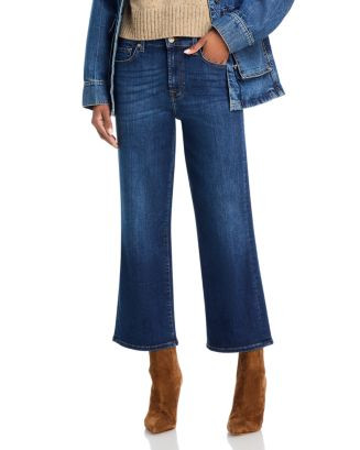 7 For All Mankind Alexa High Rise Cropped Jeans in High Wave     | Bloomingdale's Women | Bloomingdale's (US)