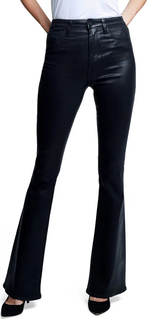 Marty Coated High Waist Flare Leg Jeans | Nordstrom