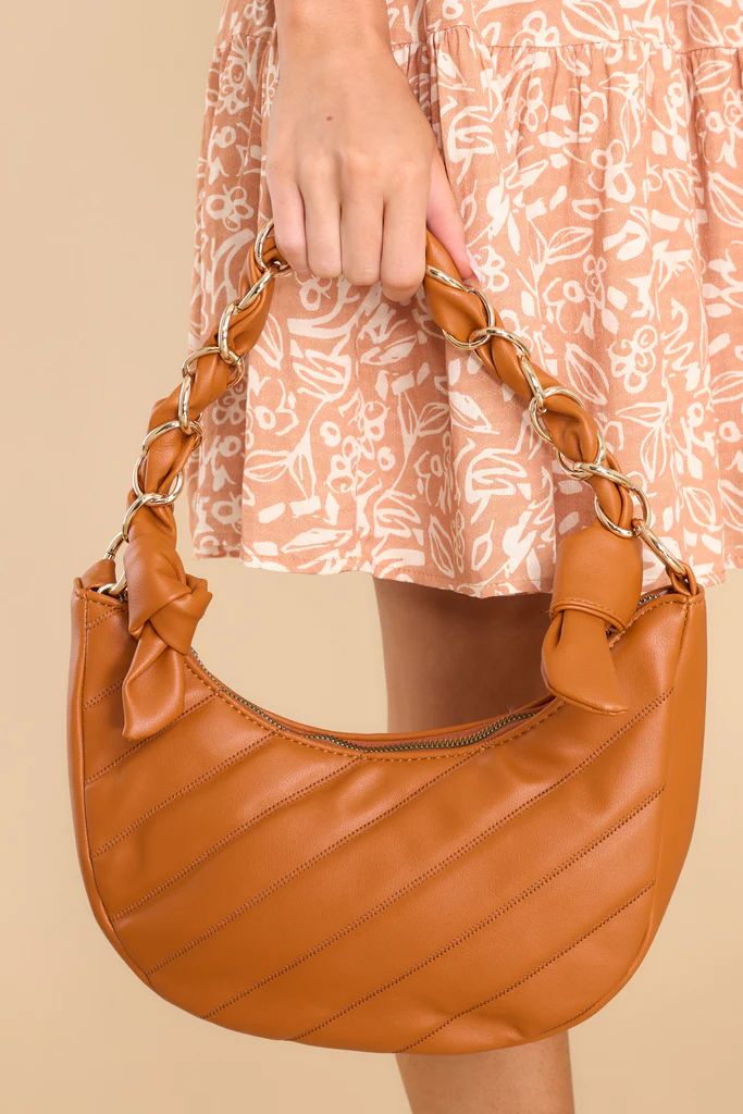 That's On Me Camel Bag | Red Dress 