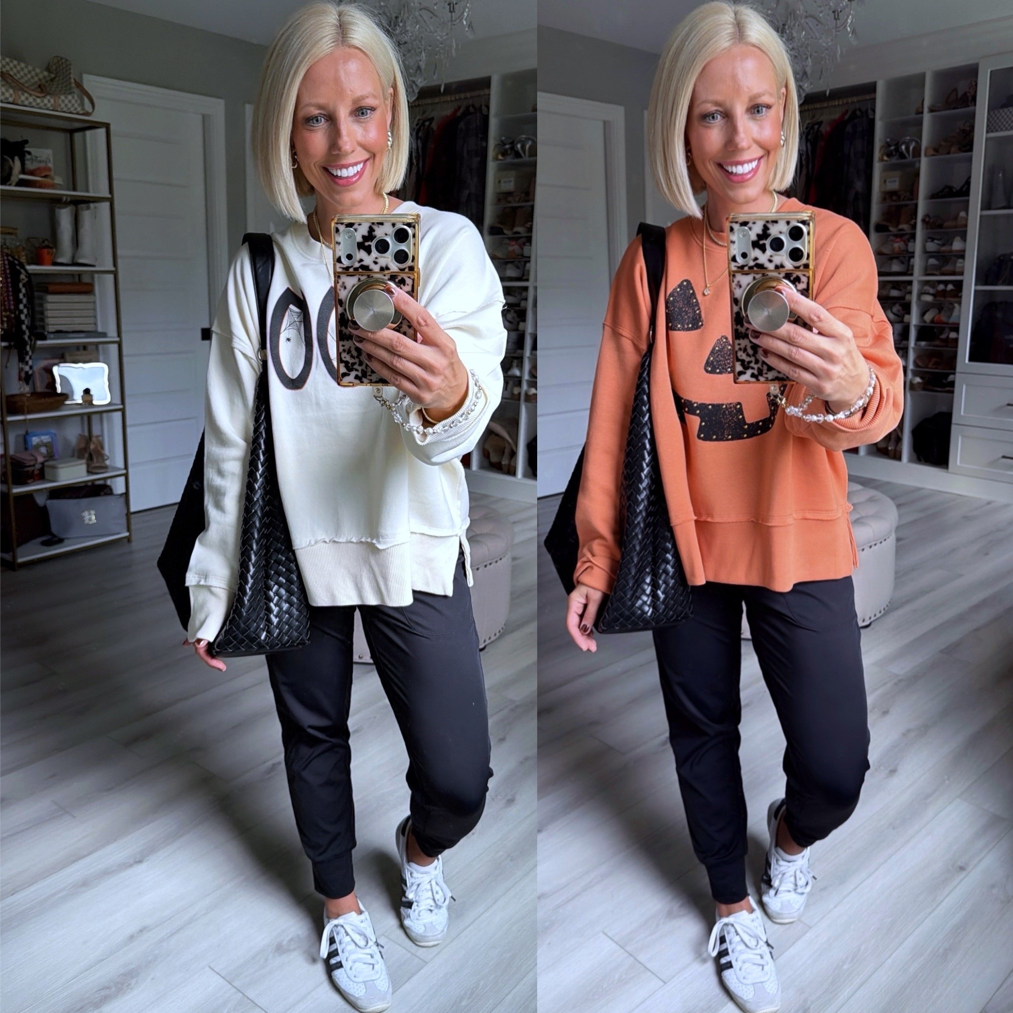 Sweatshirts size medium (oversized roomy fit)
Pants size small

#LTKootd #LTKSeasonal #LTKmomlife