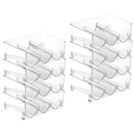 mDesign Plastic Stackable Water Bottle Storage Organizer Rack- 8 pack | Walmart (US)