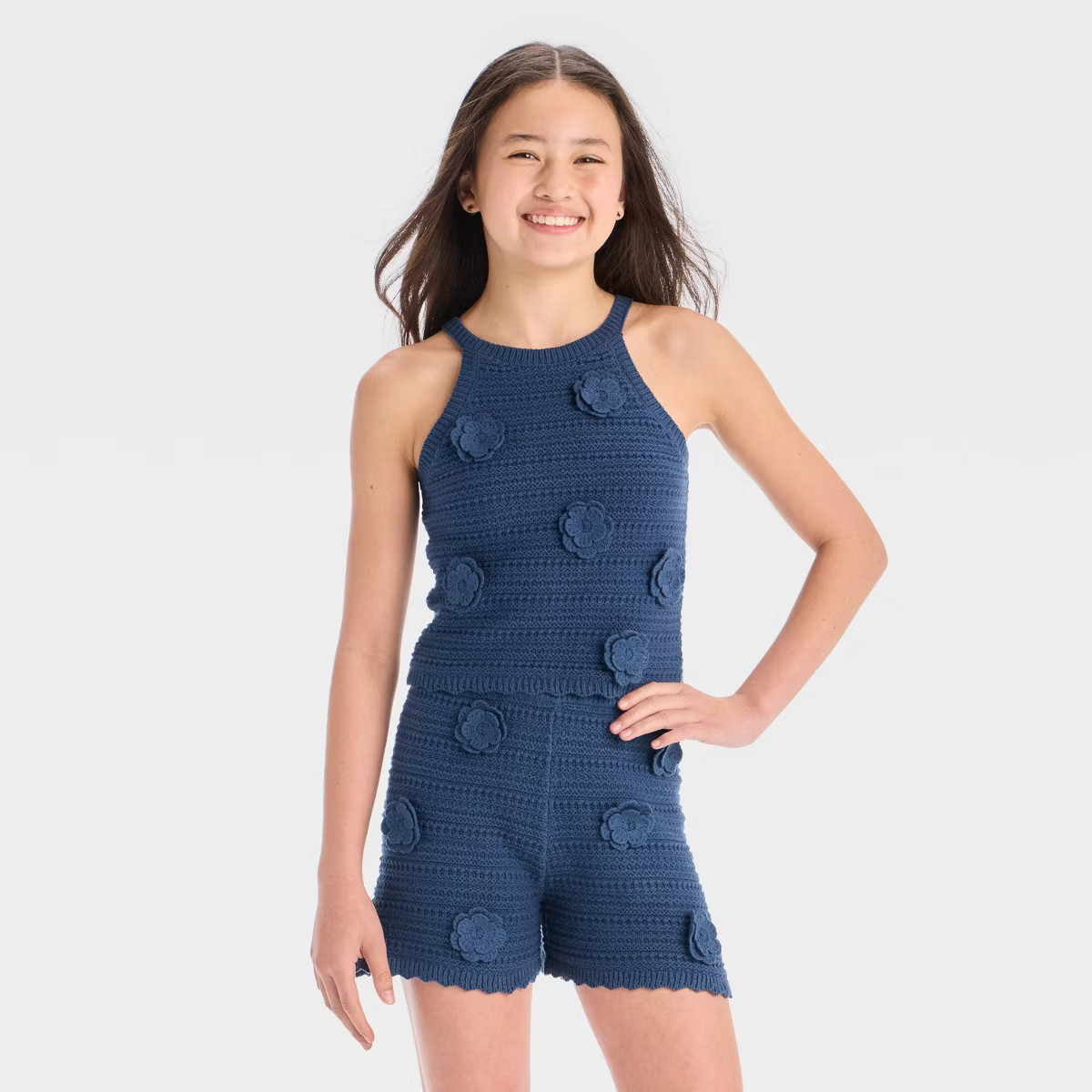 Girls' Rosette Halter Tank Pullover Sweater - art class™ | Target