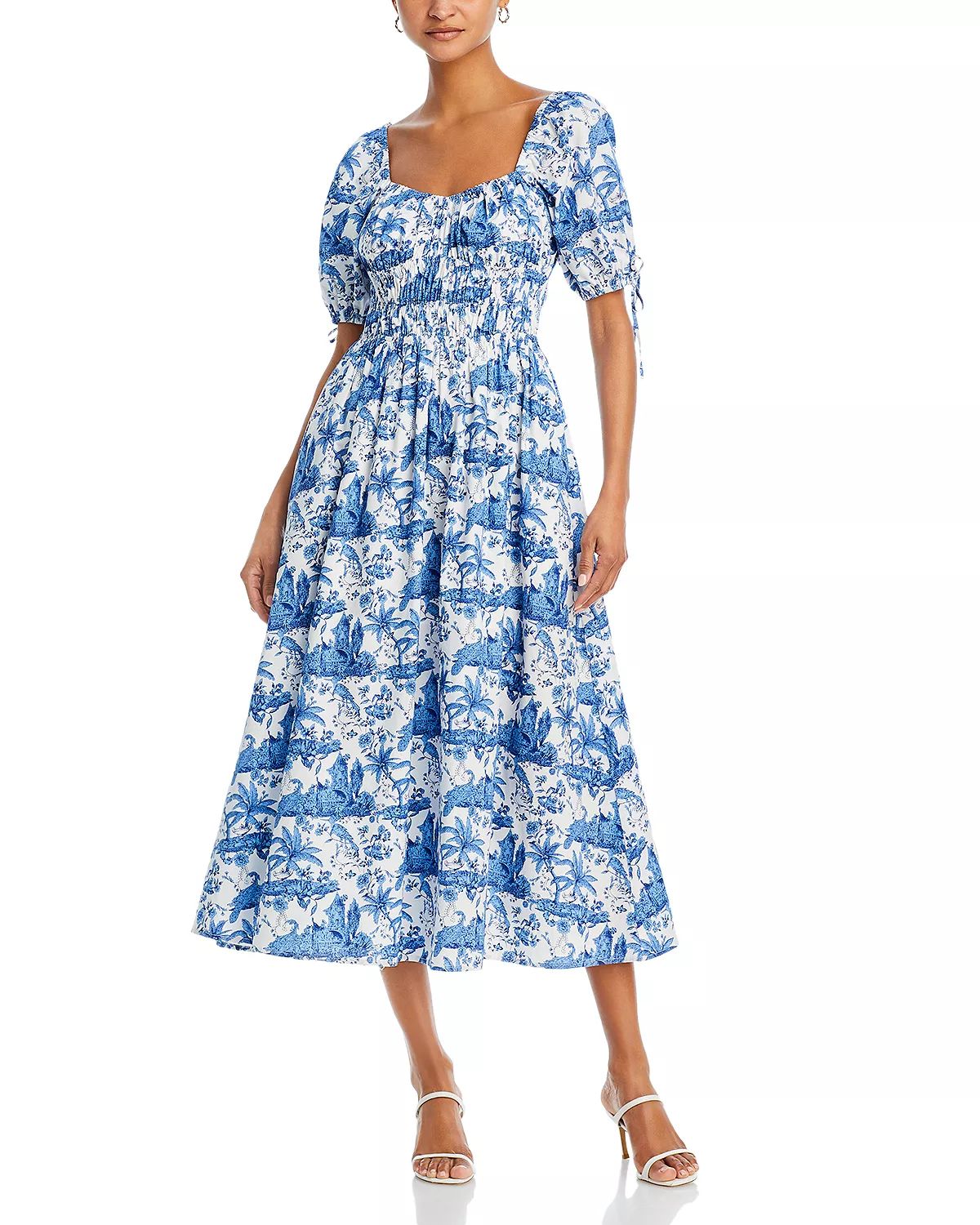 AQUA Palm Toile Midi Dress - 100% Exclusive Women - Bloomingdale's | Bloomingdale's (US)