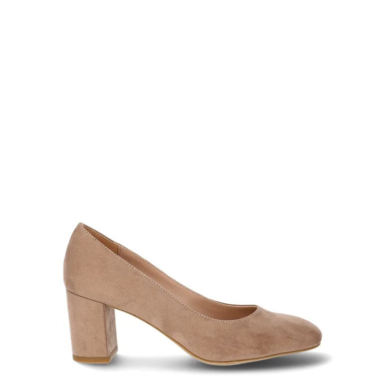 Time and Tru Women's Closed Toe Pump Dress Heels | Walmart (US)