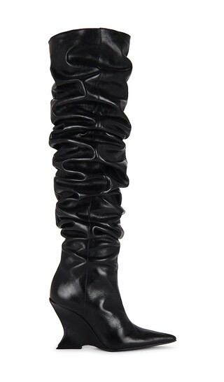 Schutz Siena Over The Knee Slouch Boot in Black. - size 7.5 | Revolve Clothing (Global)