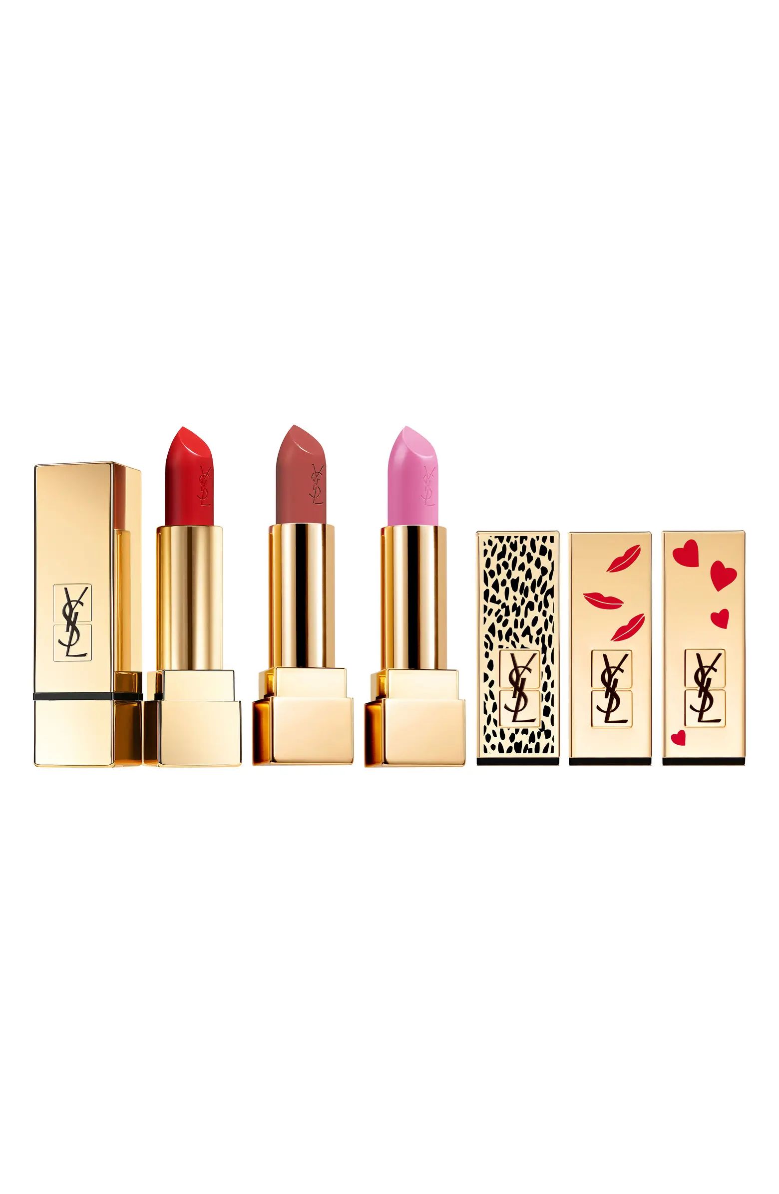 Yves Saint Laurent Full Size Rouge Pur Couture Satin Lipstick Set USD $129 Value | Nordstrom | Nordstrom