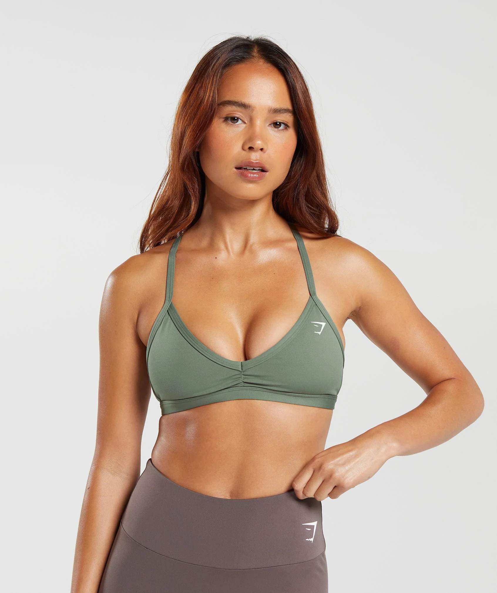 Gymshark Minimal Sports Bra - Dusk Green | Gymshark (Global)