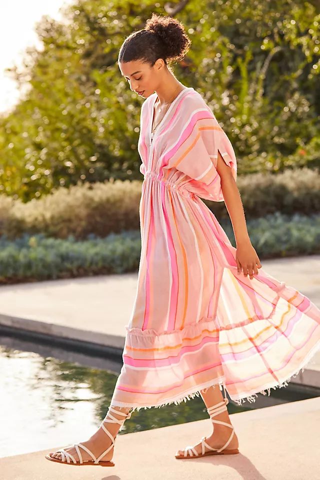 Striped Cover-Up Maxi Dress | Anthropologie (US)