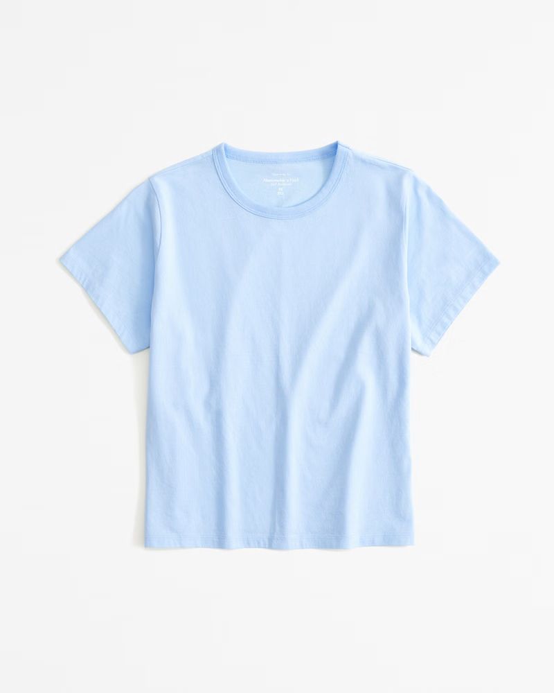 Essential Polished Body-Skimming Tee | Abercrombie & Fitch (US)
