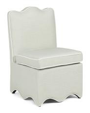 21.5X32.5 Scalloped Bottom Skirted Anywhere Chair, Polyester | TJ Maxx