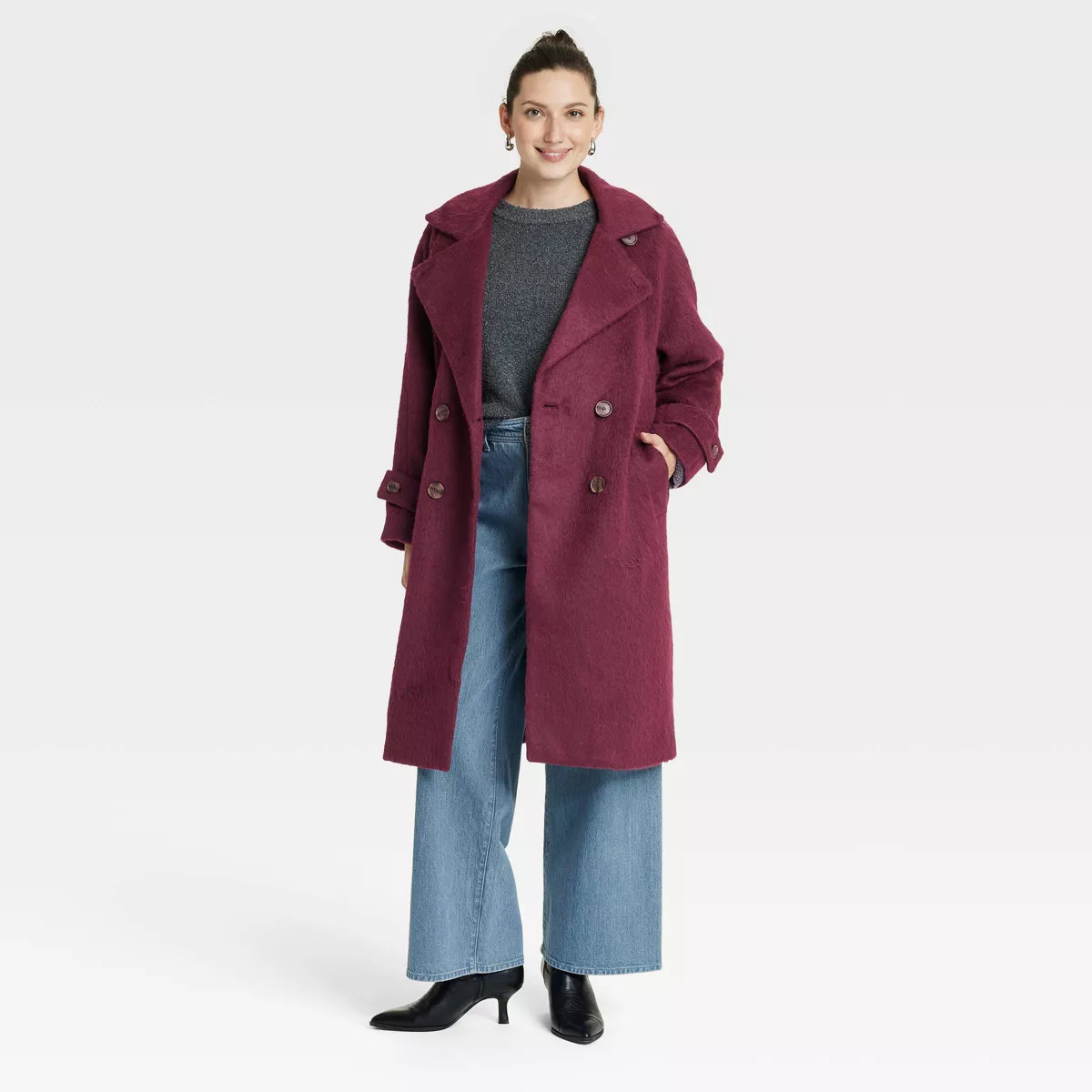 Women's Double Breasted Cocoon Overcoat - Universal Thread™ | Target