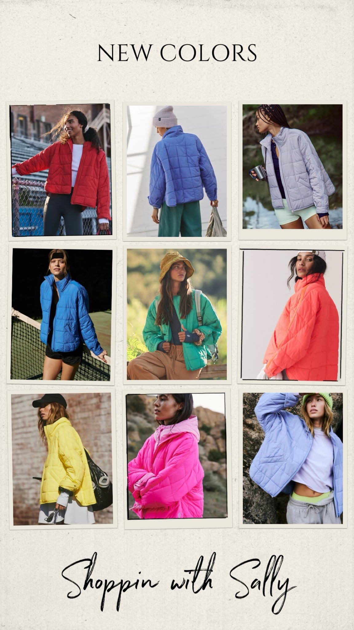 Sooooo many great colors!!! I haven’t seen the new red top left!!! 
TOP ROW- ? Not sure on red/ 🍁☀️/ ☀️
MIDDLE ROW - 🌷❄️/ ☀️/ 🌷🍁
BOTTOM ROW - 🌷/ ❄️ / 🌷☀️