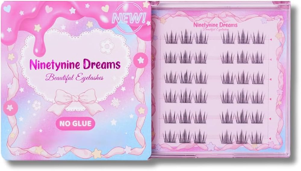 No Glue Stardream Self-Adhesive Lashes, 8-12mm Length, C+ Curl, Synthetic Fibers, Beginner Friend... | Amazon (US)
