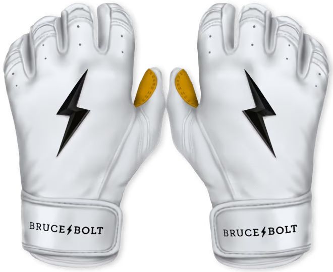 Bruce Bolt Youth Short Cuff Gold Palm Batting Gloves | Dick's Sporting Goods