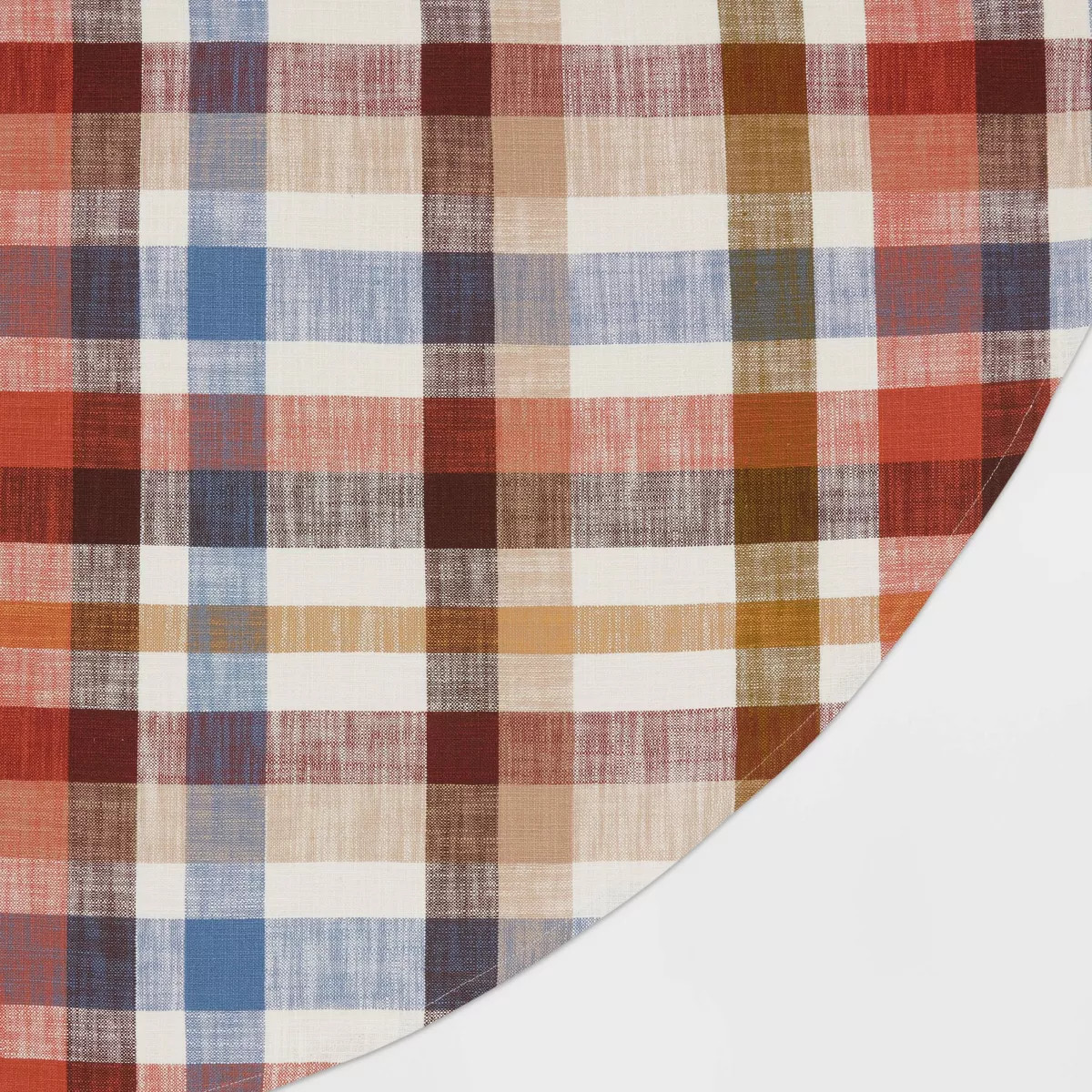 70" Round Plaid Woven Cotton Tablecloth - Threshold™ | Target