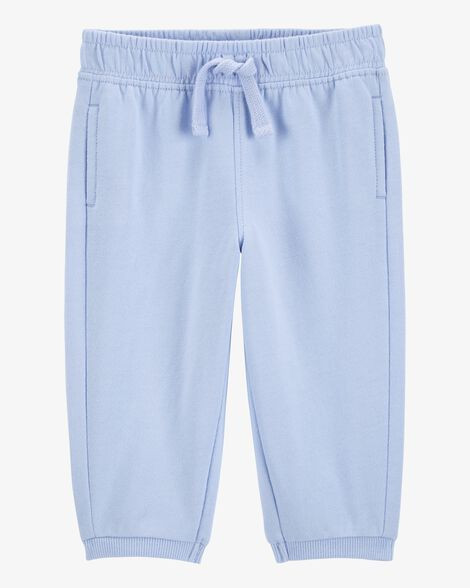 Baby Pull-On French Terry Joggers - Blue | Carter's Inc