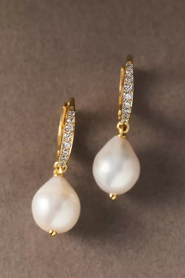 NADRI Madrid Freshwater Pearl Drop Hoop Earrings | Anthropologie (US)