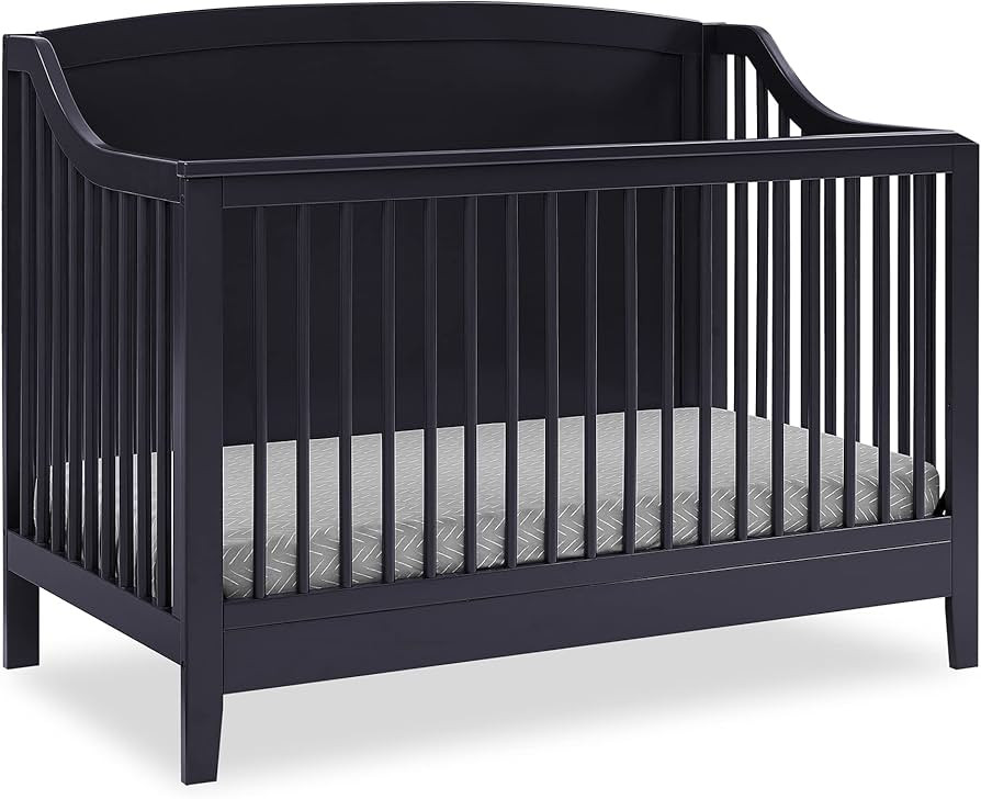 Delta Children Campbell 6-in-1 Convertible Crib - Greenguard Gold Certified, Midnight Grey | Amazon (US)