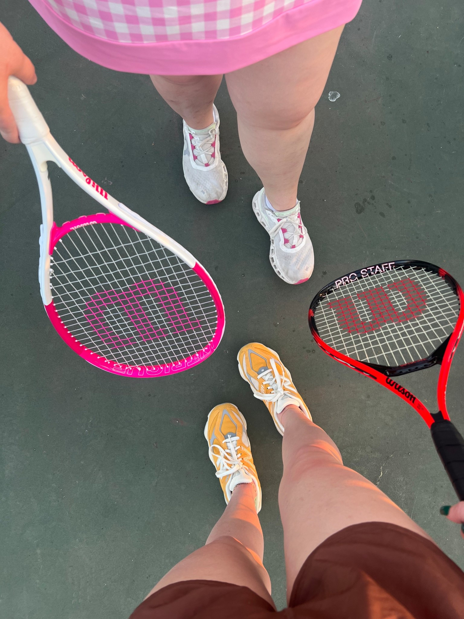 Keywords: tennis outfit, tennis shoes, athletic sneakers, court shoes, tennis aesthetic, sporty outfit, activewear outfit, pickleball outfit, athleisure style, casual sporty look, workout outfit, summer activewear, tennis racket, Wilson tennis racket, cute workout outfit, LTK activewear, LTK finds
Sporty, cute, and ready for the court 🎾💖 These athletic sneakers + tennis essentials are my go-to for staying comfortable while still looking put together. Lightweight, supportive, and perfect for tennis, pickleball, or any active day, this look is all about mixing function with style. Whether you’re playing a match or just channeling that tennis aesthetic, this combo is a staple for summer days ☀️

#LTKdayinmylife #LTKootd #LTKvlog