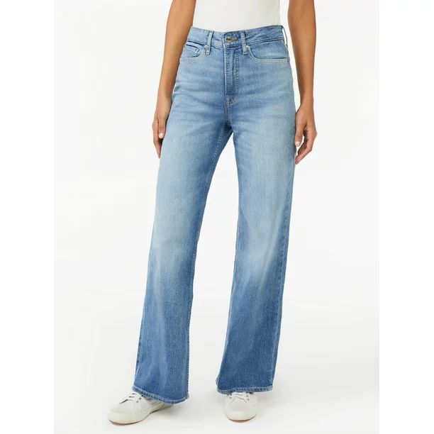 Free Assembly Women's High Rise Wide Leg Jeans | Walmart (US)