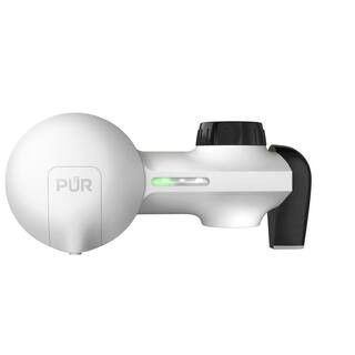 Plus Horizontal Faucet Mount Water Filtration System in Matte White | The Home Depot