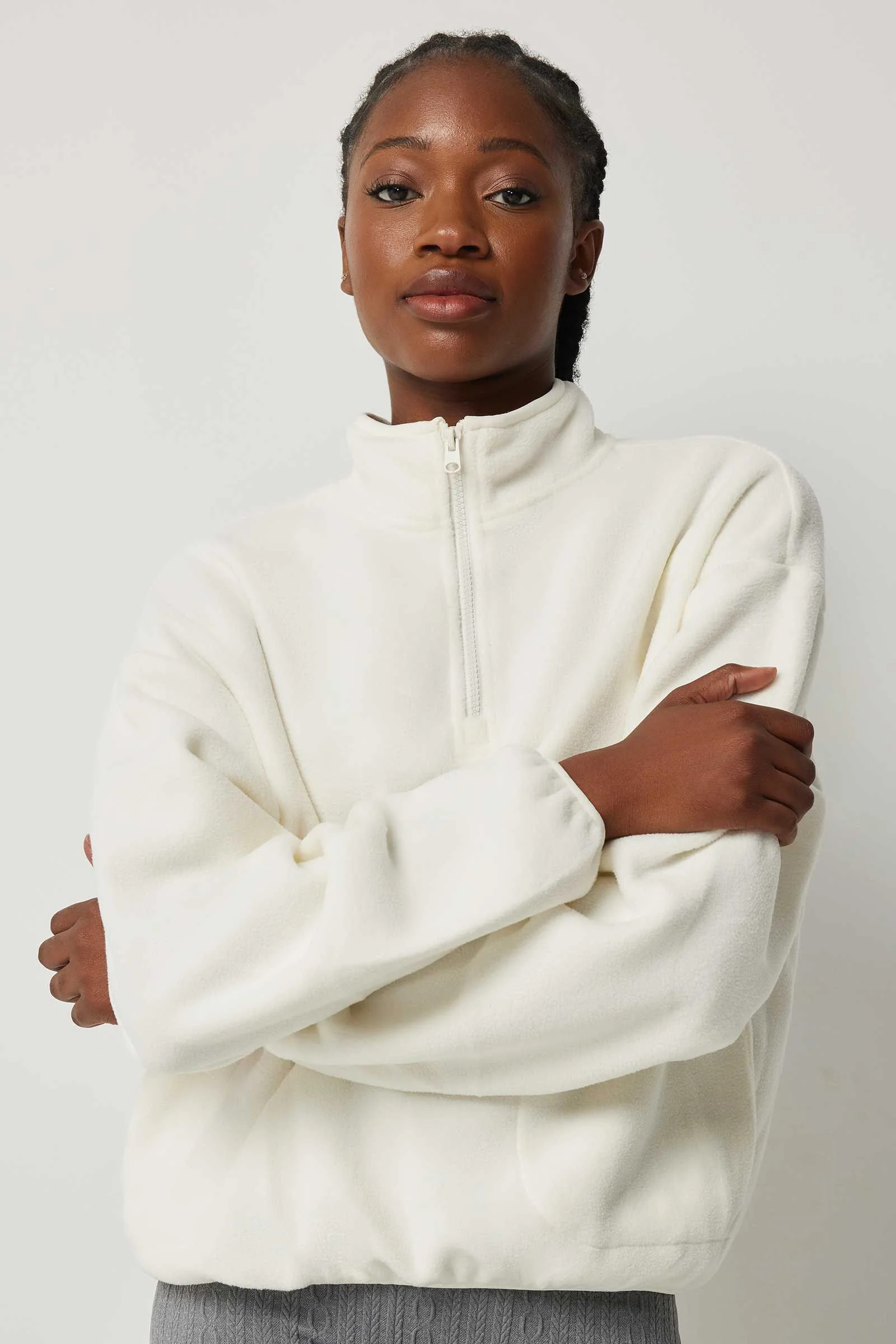 Polar Fleece 1/4 Zip Sweatshirt | Ardene