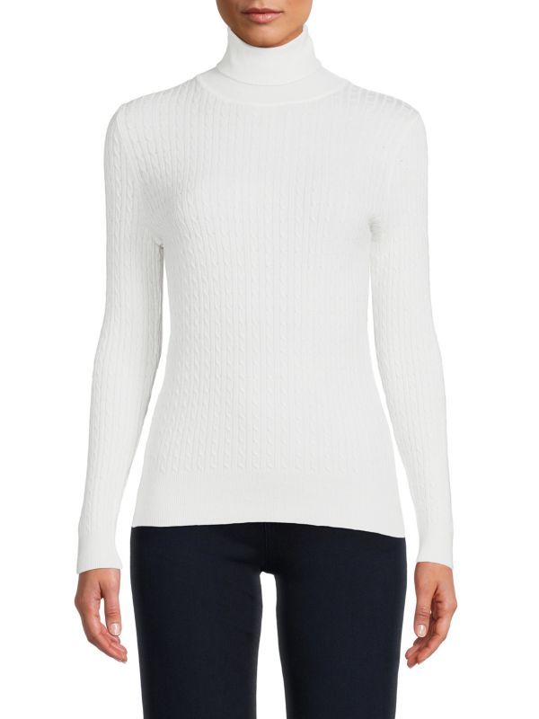 Cable Knit Turtleneck Sweater | Saks Fifth Avenue OFF 5TH