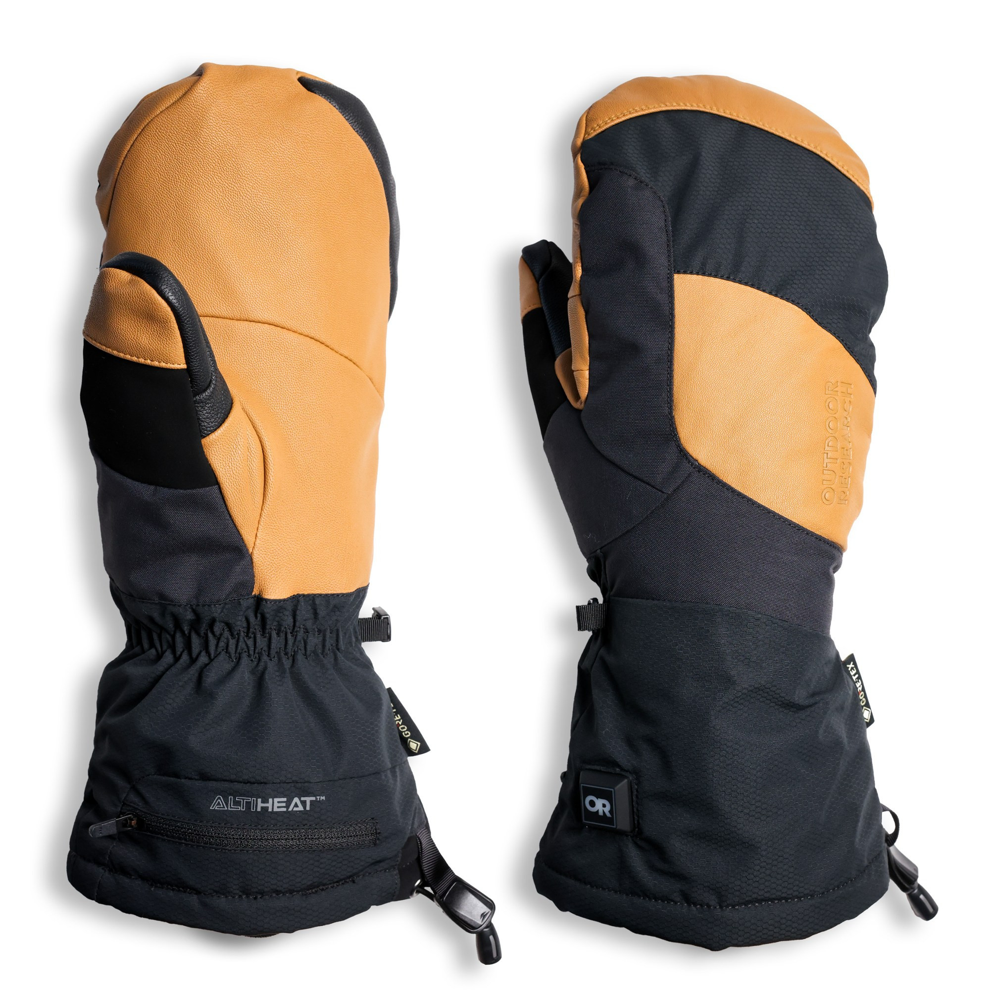 Outdoor Research Prevail Heated GORE-TEX Mittens Brown M | REI