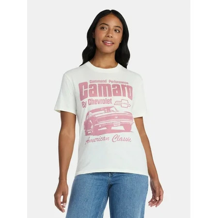 Chevy Camaro Women s Graphic Tee with Short Sleeves Sizes XXS-XXL | Walmart (US)