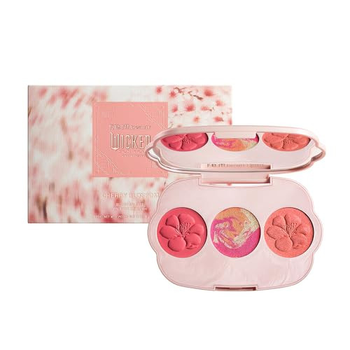 r.e.m. beauty by Ariana Grande Wicked: For Good | Cherry Blossom Blush Palette | Warm Coral | Blendable, Creamy Formula Blurs and Perfects Skin | Blendable, Creamy Formula | 3 Shades | Amazon (US)