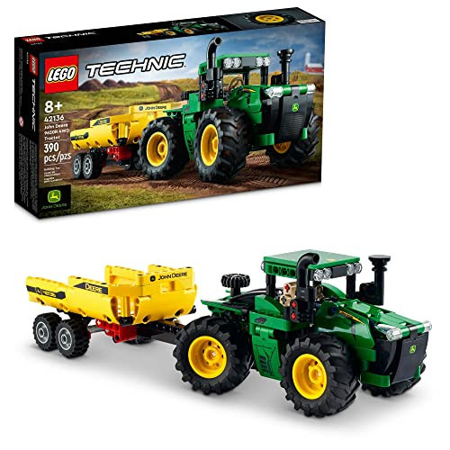 LEGO Technic John Deere 9620R 4WD Tractor Toy 42136 Building Toy - Collectible Model with Trailer, Featuring Realistic Details, Construction Farm Toy for Kids Ages 8+ | Amazon (US)