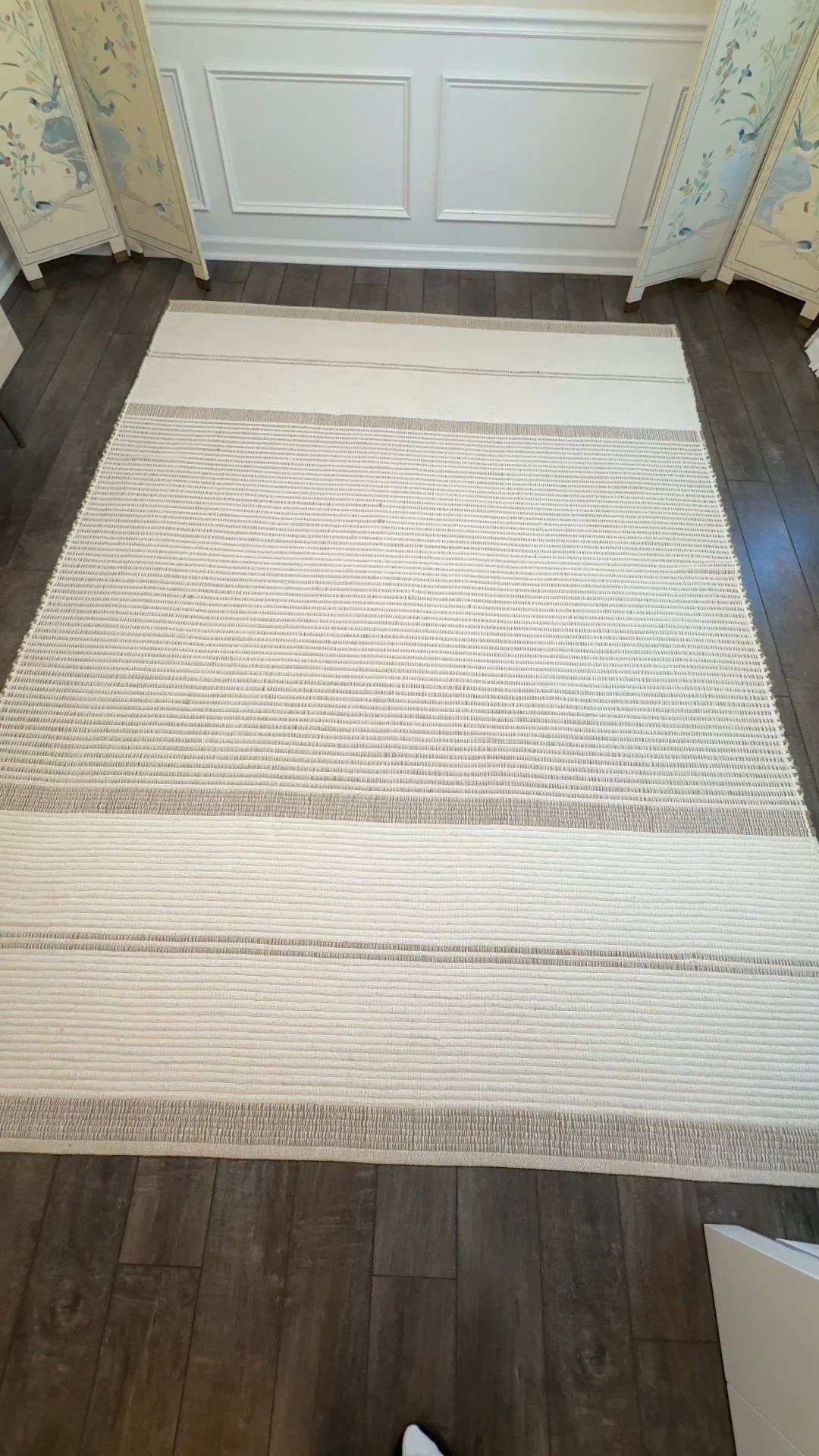 Neutral, classic, and so easy to style! ☺️ I used this cream striped rug from Threshold x Studio McGee in my formal dining room and it’s been such a perfect fit. 🫶🏻 The 7x10 size grounds the space beautifully, while the subtle stripes add just enough interest without competing with your furniture. It works with so many home styles, feels soft underfoot, and is such a great price for the size. 🤍 Linked here + sharing other gorgeous neutral rug options that are just as versatile! ✨#NeutralRug #TargetHome #AreaRug

#LTKHome #LTKSaleAlert